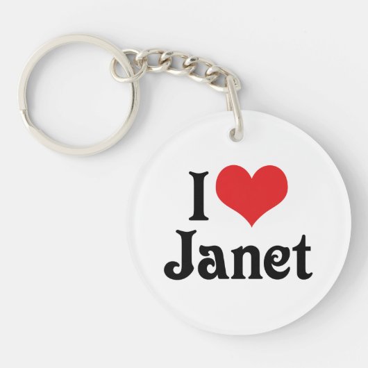 I Liebe Janet Schlüsselanhänger (Vorderseite)