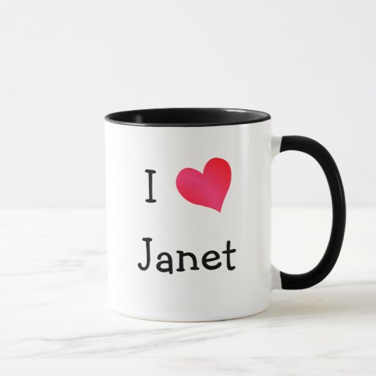 I Liebe Janet Tasse (Rechts)