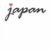 I Liebe Japan Aufkleber (Vorderseite)