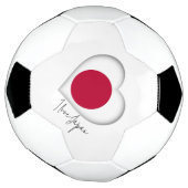 I Liebe Japan Flag Farben Herzsoccer Ball (Gedreht)