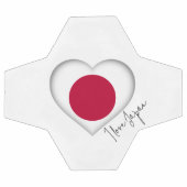 I Liebe Japan Flag Farben Herzsoccer Ball (Flach)