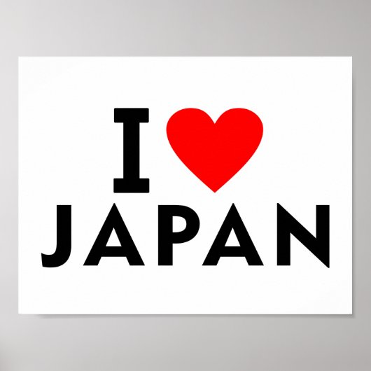 I Liebe Japan Land wie Herztouristiksystem Poster (Vorne)