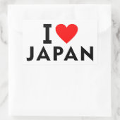 I Liebe Japan Land wie Herztouristiksystem Rechteckiger Aufkleber (Tasche)