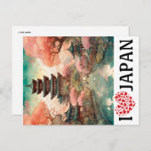 I LIEBE JAPAN POSTKARTE (Vorne/Hinten)