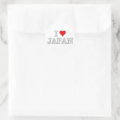 I Liebe Japan Runder Aufkleber (Tasche)