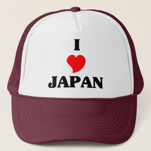 I Liebe Japan Truckerkappe (Vorderseite)