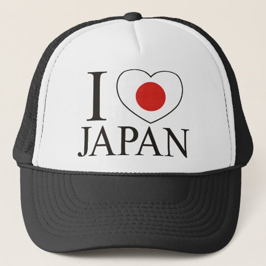I Liebe Japan Truckerkappe (Vorderseite)
