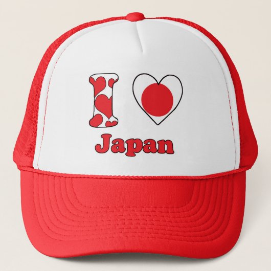 I Liebe Japan Truckerkappe (Vorderseite)