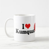 I Liebe-japanische Orange Kaffeetasse (Links)