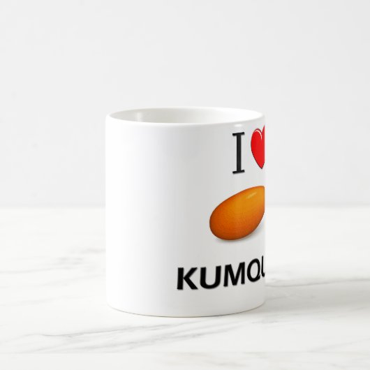 I Liebe-japanische Orangen Kaffeetasse (Mittel)