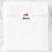 I Liebe Jason Herz-Aufkleber (Tasche)