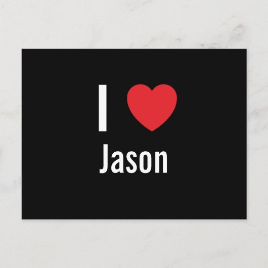 I Liebe Jason Postkarte (Vorderseite)