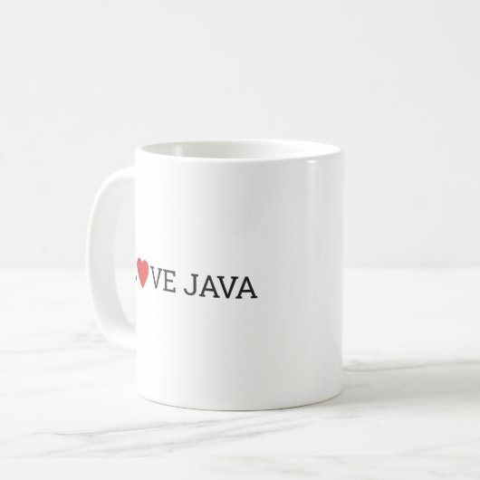 I Liebe-Java-Tasse Kaffeetasse (Vorderseite Links)