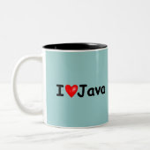 I Liebe Java Zweifarbige Tasse (Links)
