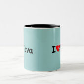 I Liebe Java Zweifarbige Tasse (Mittel)