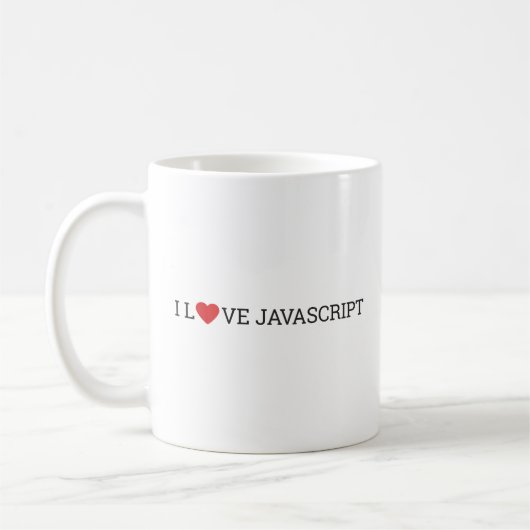 I Liebe-Javascript Kaffeetasse (Links)