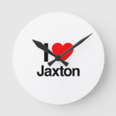 I Liebe Jaxton Runde Wanduhr (Vorderseite)