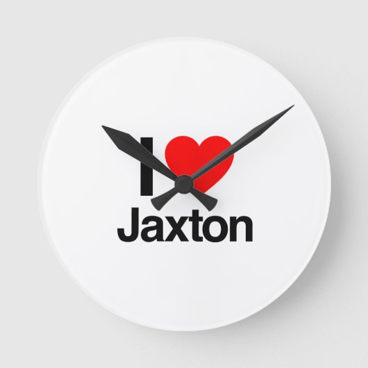 I Liebe Jaxton Runde Wanduhr (Vorderseite)