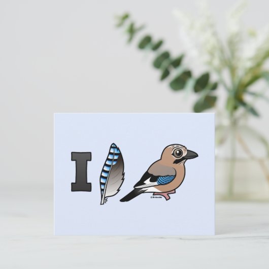 I Liebe Jay Postkarte (Stehend Vorderseite)