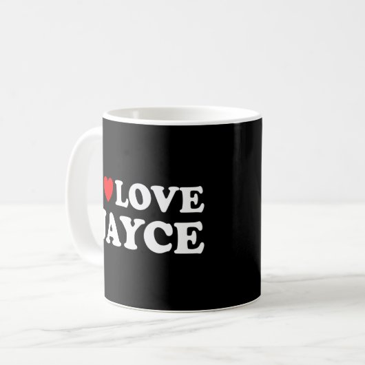 I Liebe Jayce I Heart Jayce Kaffeetasse (Vorderseite Links)