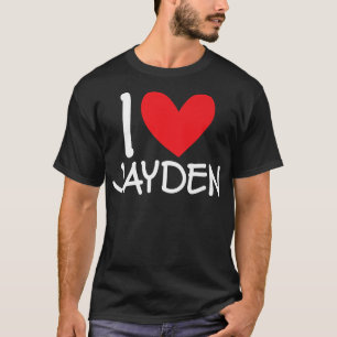 I Liebe Jayden Herzname Personalisiert Männer Typ  T-Shirt
