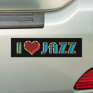 I Liebe Jazz Autoaufkleber