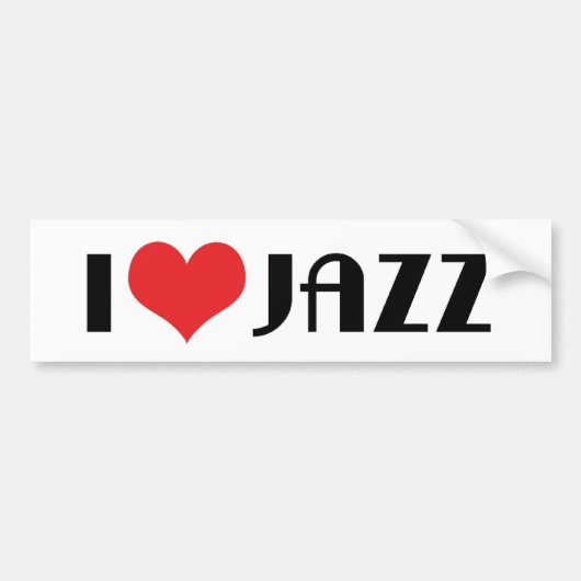 I Liebe Jazz Autoaufkleber (Vorne)