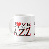I Liebe-Jazz Kaffeetasse (Vorderseite Links)