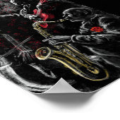 I Liebe Jazz Music Poster - Malerei Art (Ecke)