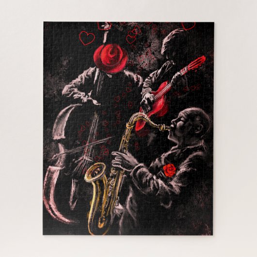 I Liebe Jazz Music Puzzle (Vertikal)