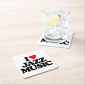 I LIEBE-JAZZ-MUSIK RECHTECKIGER PAPPUNTERSETZER (Vor Ort)