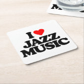 I LIEBE-JAZZ-MUSIK RECHTECKIGER PAPPUNTERSETZER (angewinkelt)