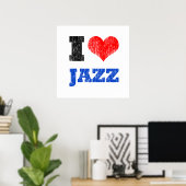 I Liebe Jazz Poster (Heimbüro)