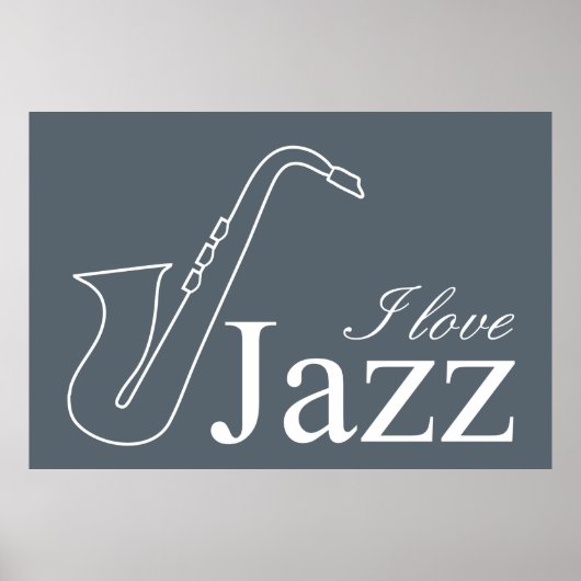 I Liebe Jazz Poster (Vorne)
