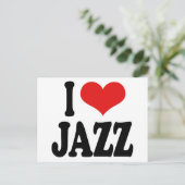 I Liebe Jazz Postkarte (Stehend Vorderseite)