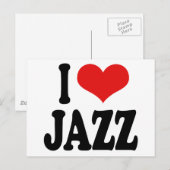 I Liebe Jazz Postkarte (Vorne/Hinten)