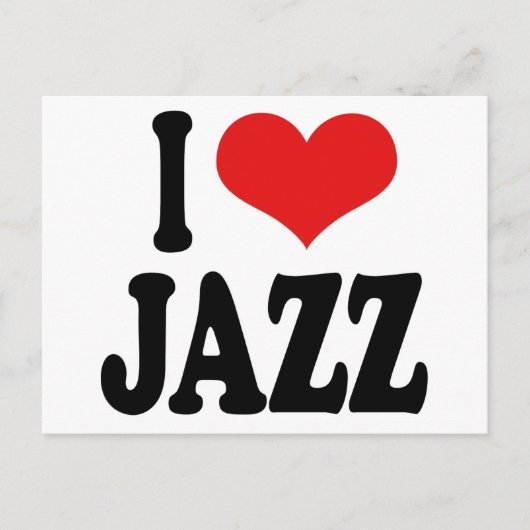 I Liebe Jazz Postkarte (Vorderseite)