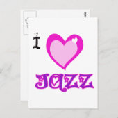 I LIEBE Jazz Postkarte (Vorne/Hinten)