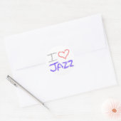 I Liebe Jazz Runder Aufkleber (Umschlag)