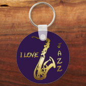 I LIEBE JAZZ SCHLÜSSELANHÄNGER (Vorderseite)
