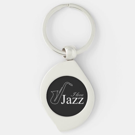 I Liebe Jazz Schlüsselanhänger (Vorderseite)