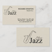 I Liebe Jazz Visitenkarte (Vorne/Hinten)