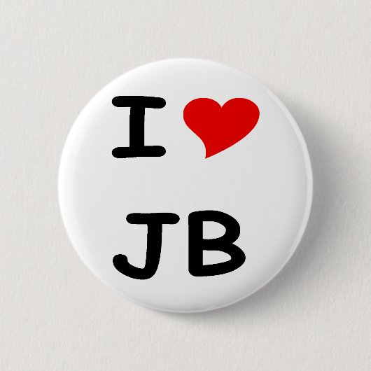 I Liebe JB Button (Vorderseite)