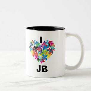 I Liebe JB Zweifarbige Tasse