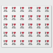 I Liebe Jeanne d'Arc Geschenkpapier (Flach)