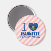 I Liebe Jeannette, PA Magnet (Vorderseite/Rückseite)