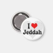 I Liebe Jeddah, Saudi-Arabien Magnet (Vorderseite/Rückseite)