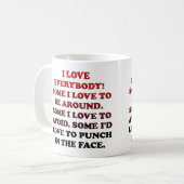 I Liebe jeder lustige Tasse oder Reise-Tasse (Vorderseite Links)