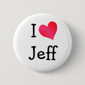 I Liebe Jeff Button (Vorderseite)