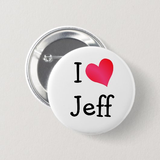 I Liebe Jeff Button (Vorne & Hinten)